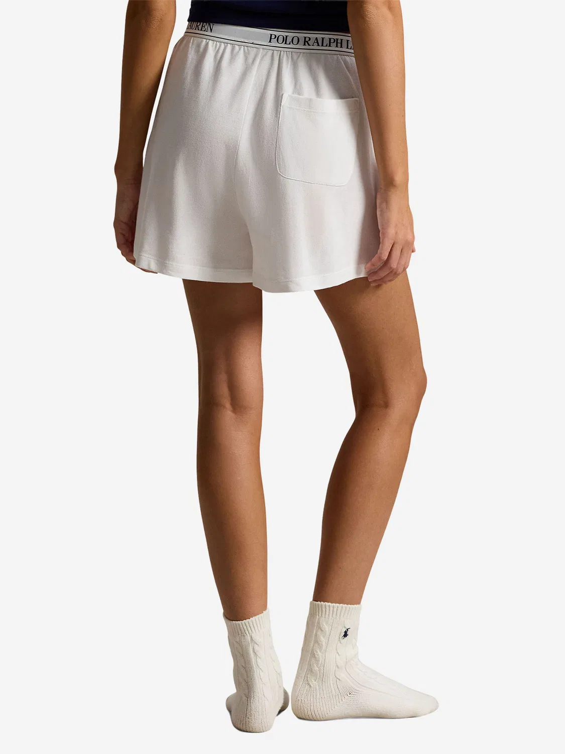 Короткий пижамный комплект 'Вязаная оксфордская ткань' Polo Ralph Lauren, White — фото 3