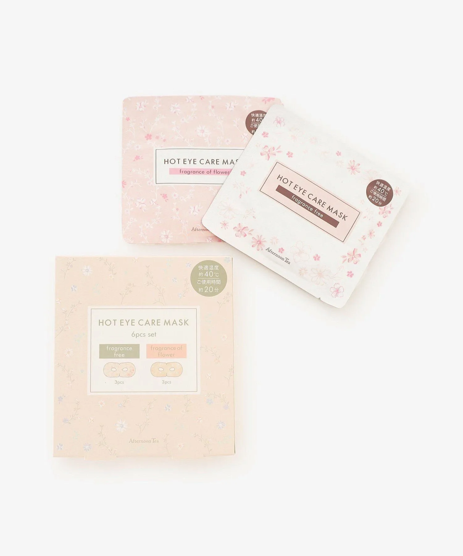 Маска для лица Afternoon Tea LIVING — Цветочная согревающая для глаз (6 листов) , pink