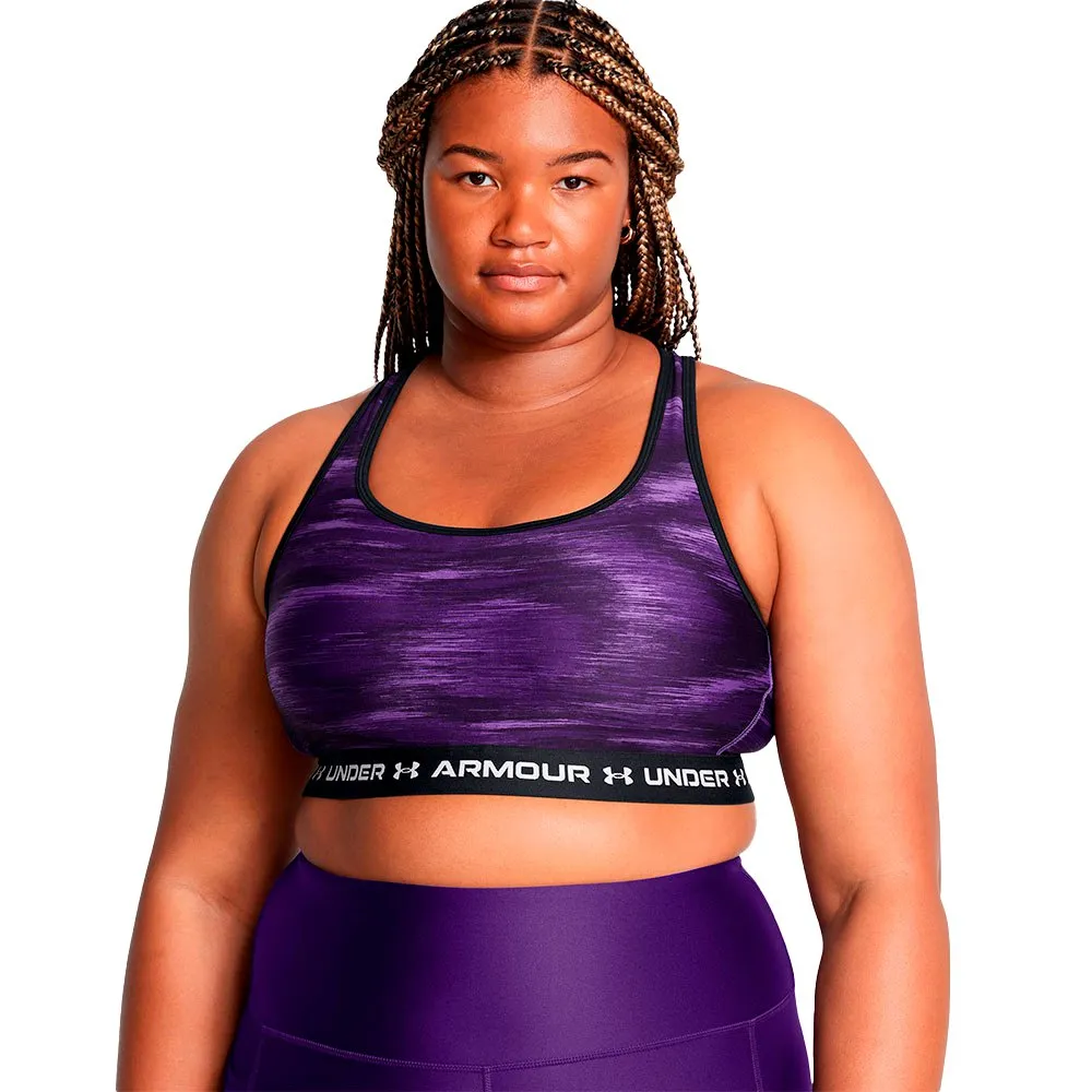 

Спортивный топ Under Armour Crossback Print medium support, фиолетовый