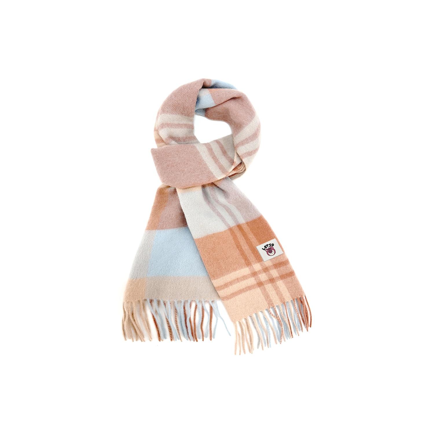 

Disney Вязаный шарф унисекс, Pink Blue Plaid