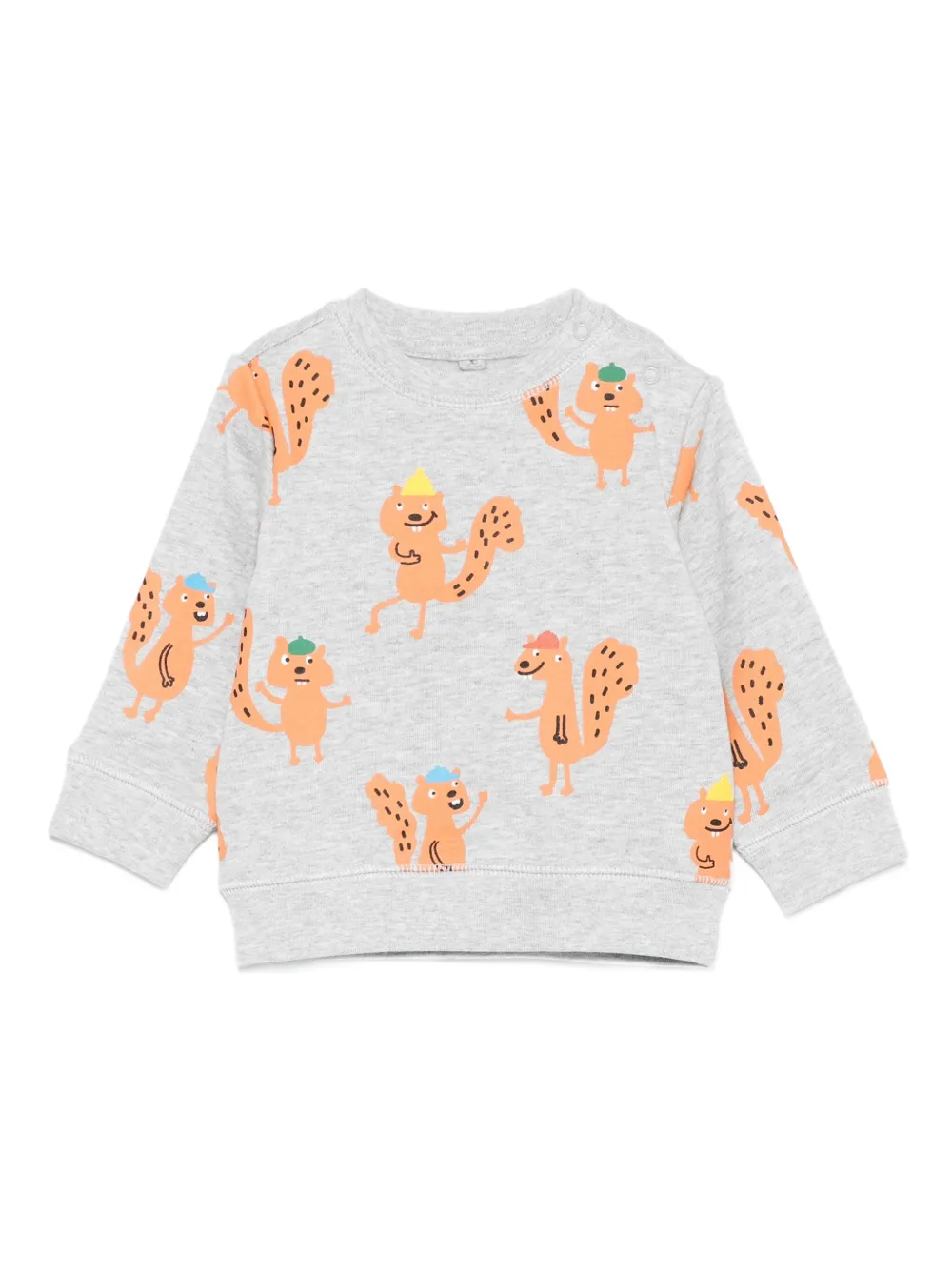 

Толстовка с принтом белки Stella McCartney Kids, серый