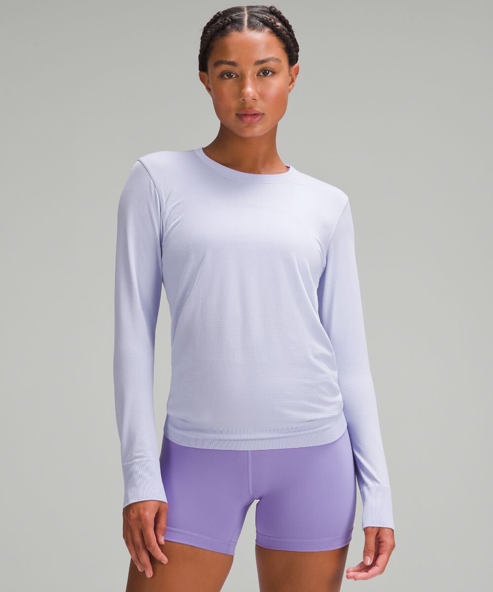 

Свободная рубашка с длинными рукавами Lululemon, сиреневый