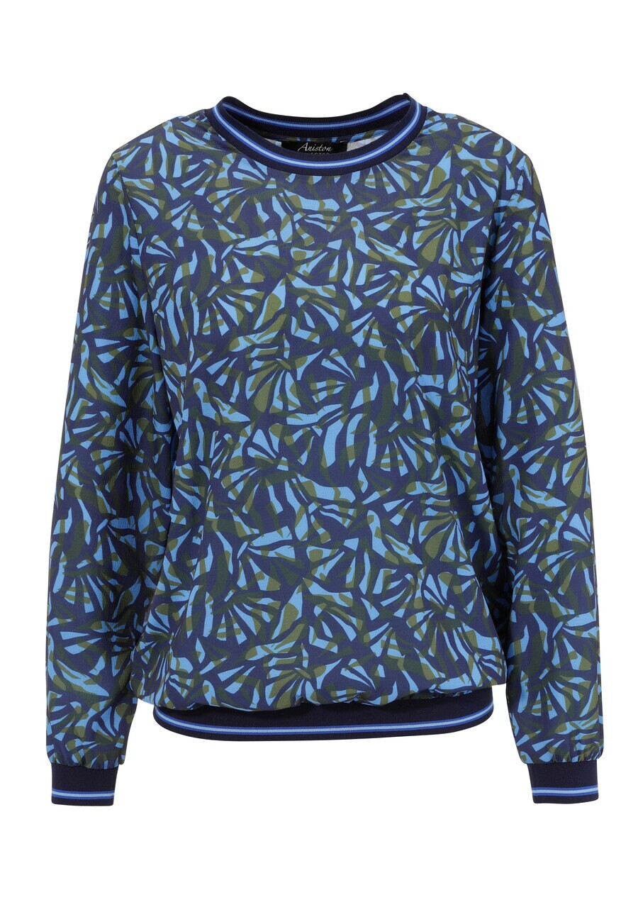 

Блузка Aniston SELECTED Blouse, цвет navy/light blue/khaki