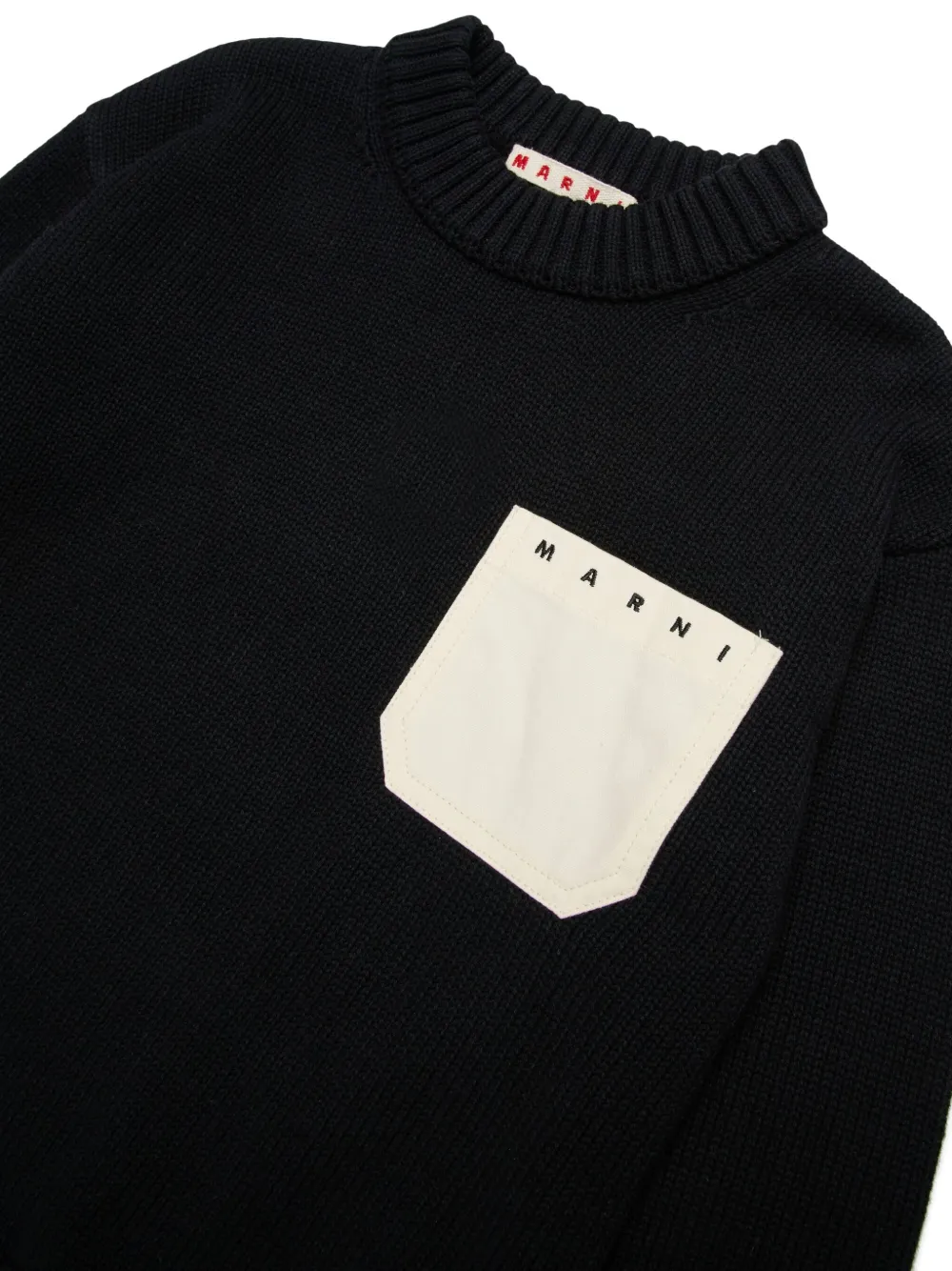 Толстовка с накладным карманом Marni Kids, черный — фото 4
