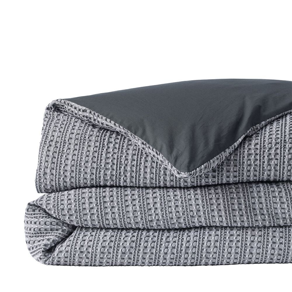 

Lands' End Matelasse Пододеяльник или наволочка в текстурированную полоску, цвет Charcoal