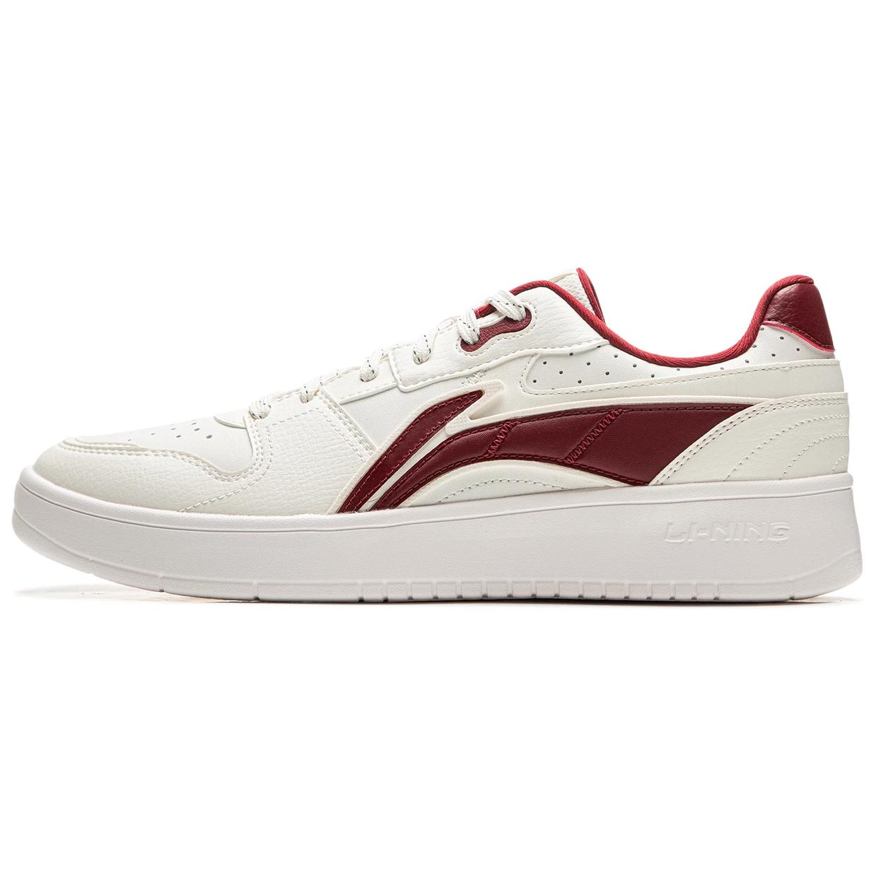 

Кроссовки LINING Acer Truncatum Skateboarding Shoes Men Low-top Cloud White/deep Red, красный