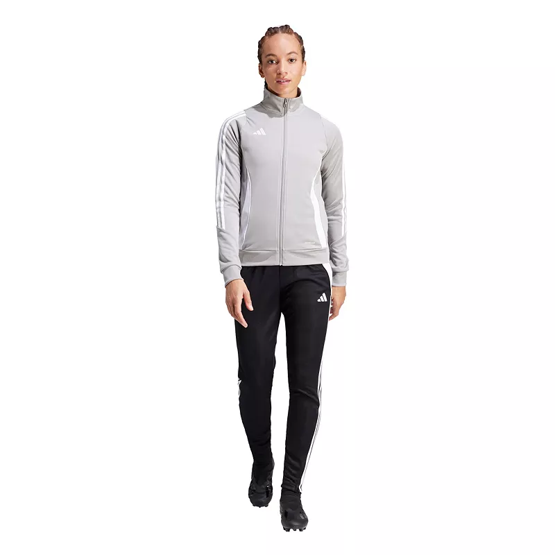 

Женская тренировочная куртка Adidas Tiro 24, цвет Team Mid Grey/White