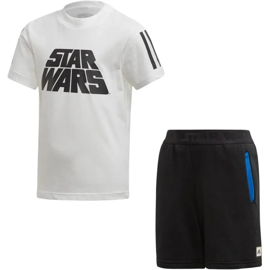 Повседневная спортивная одежда Star Wars для детей 3-7 лет Adidas, белый/черный — фото 3