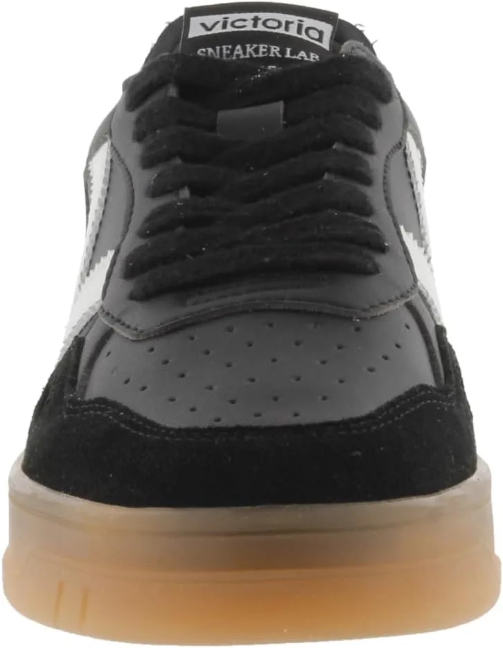 Кроссовки Victoria Low-Top Unisex Seul Leather Effect & Colored & Split Leather Parts in Contrast 1257126 для взрослых, черный — фото 3