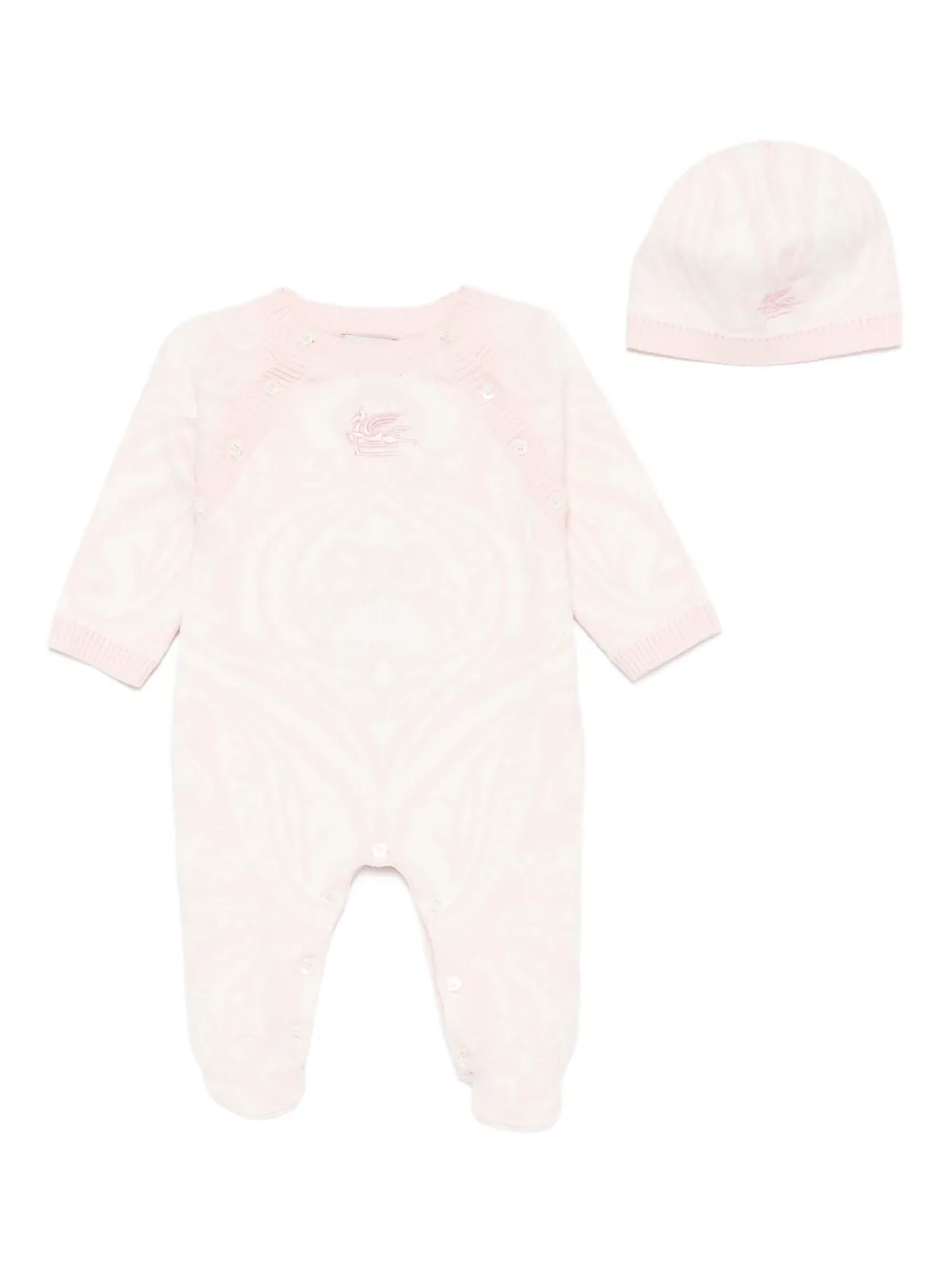 

Комплект для новорожденного с зебровым принтом ETRO KIDS, розовый