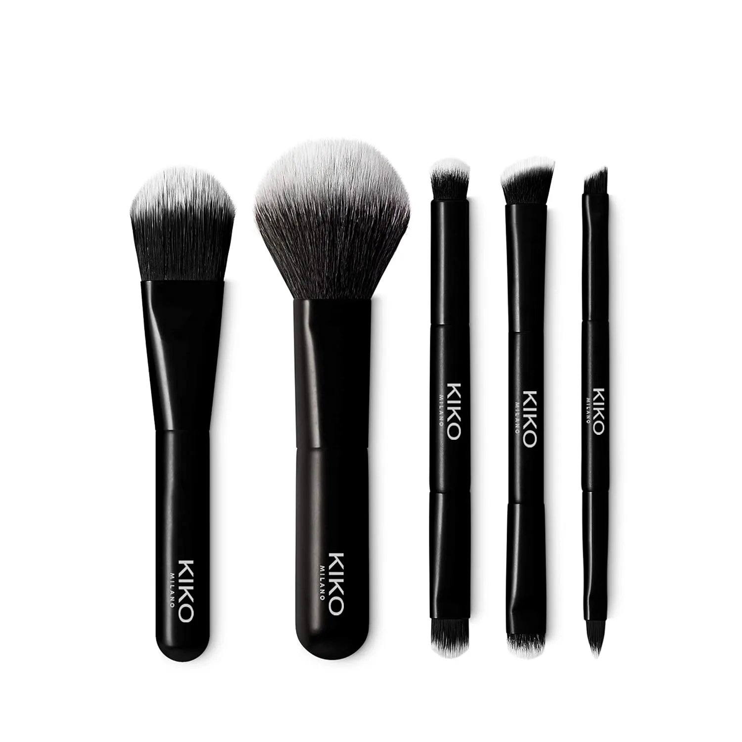 Дорожный набор кистей KIKO Milano | Дорожный чехол с 5 профессиональными кистями, Black — фото 2