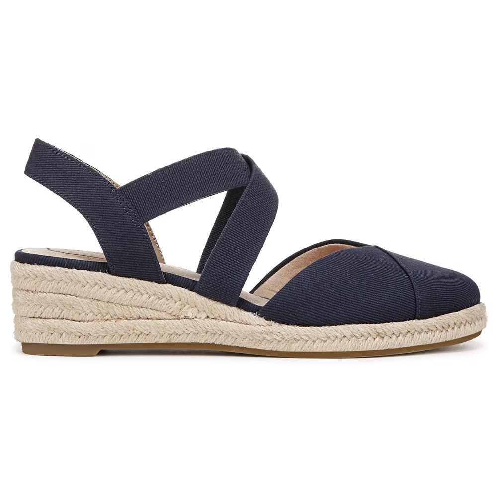 Туфли на танкетке Kimball espadrille wedge Lifestride, lux navy fabric — фото 2