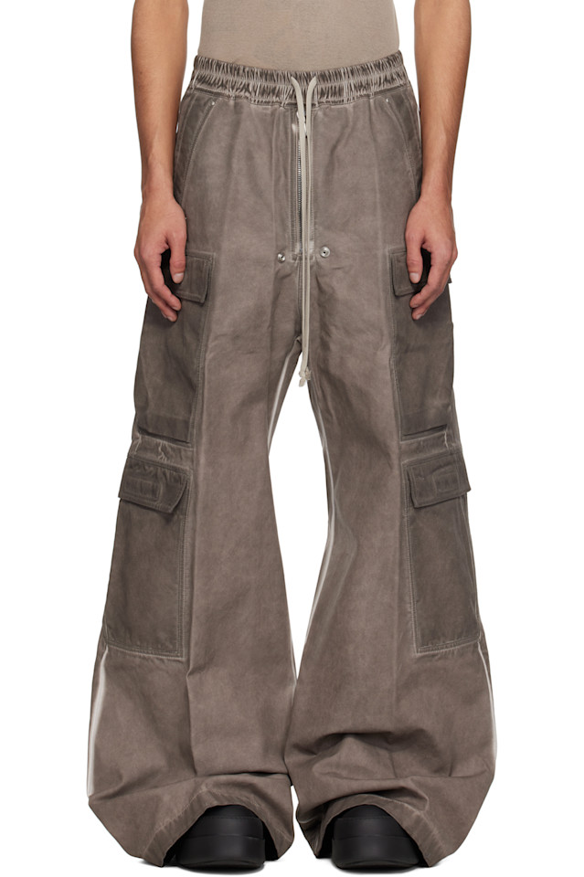 

Голливудские двойные карго джинсы-белас Rick Owens Drkshdw, цвет dust