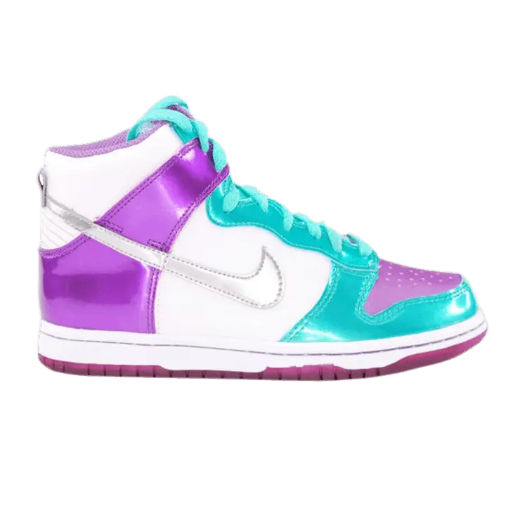 

Кроссовки Nike Dunk High GS, White Purple Cool Mint
