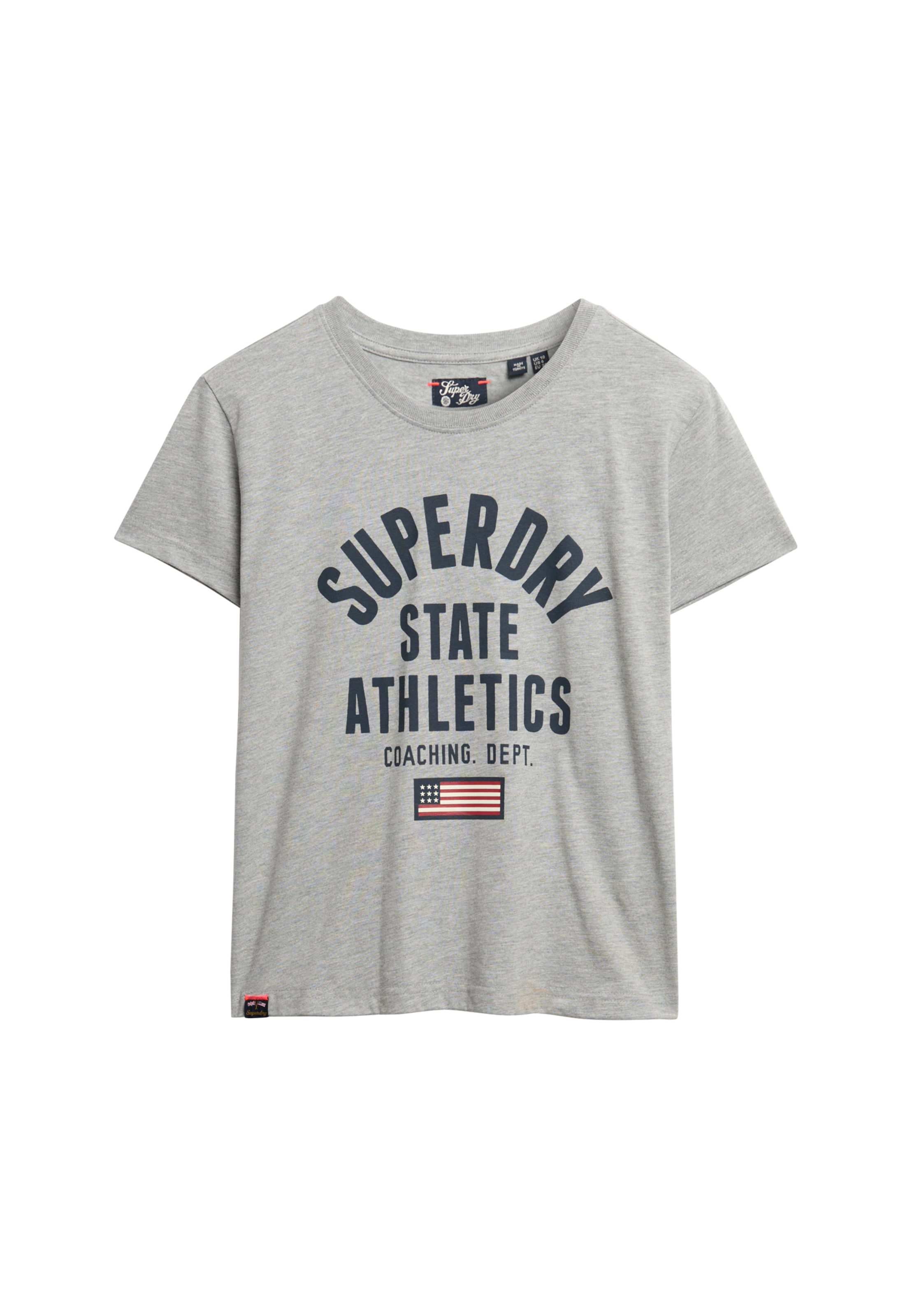 

Superdry & Co Футболка 'Athletic' в крапчатом сером цвете