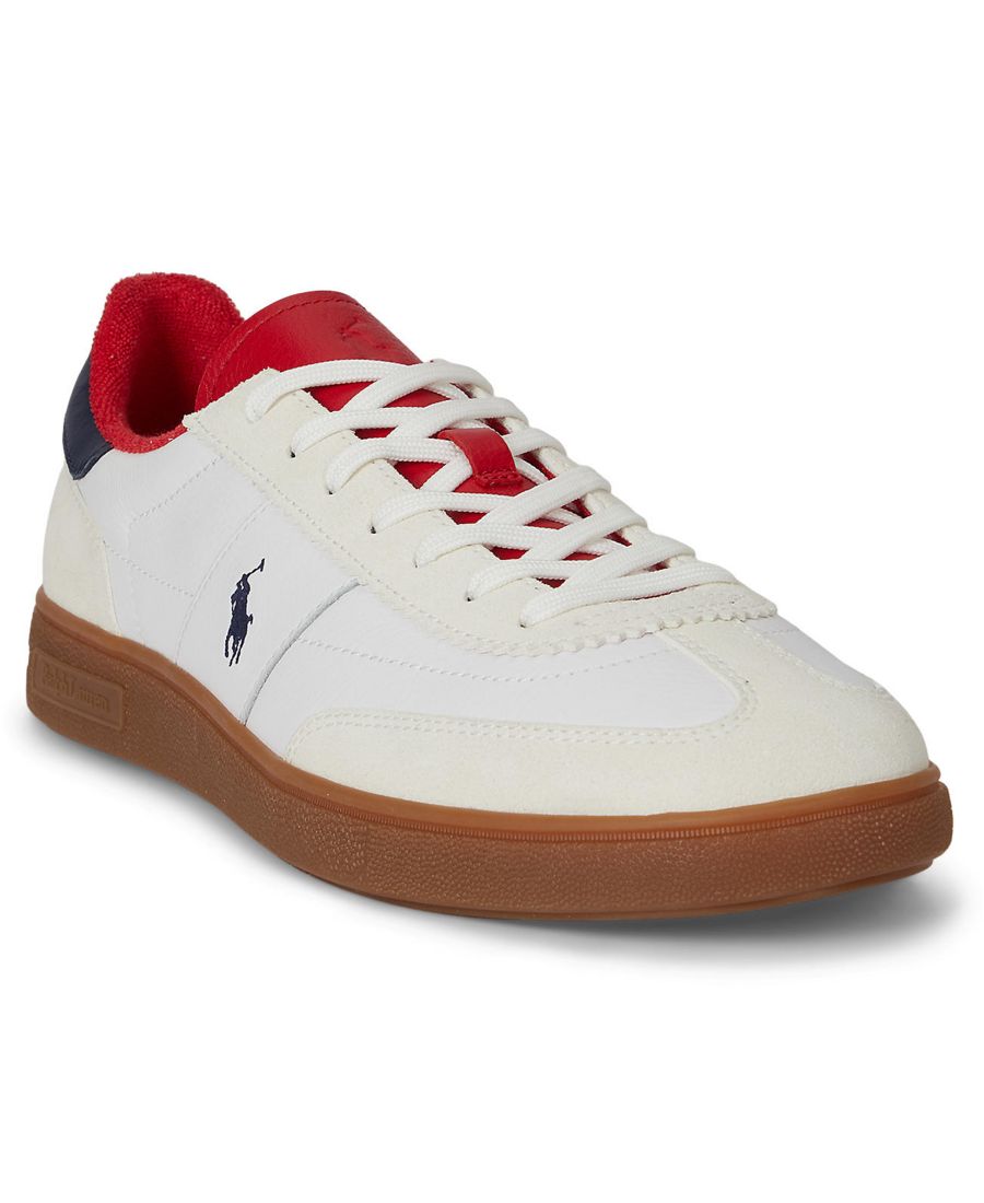 

Мужские кроссовки Bedford на шнуровке Polo Ralph Lauren, White/spring Navy/bistro Red