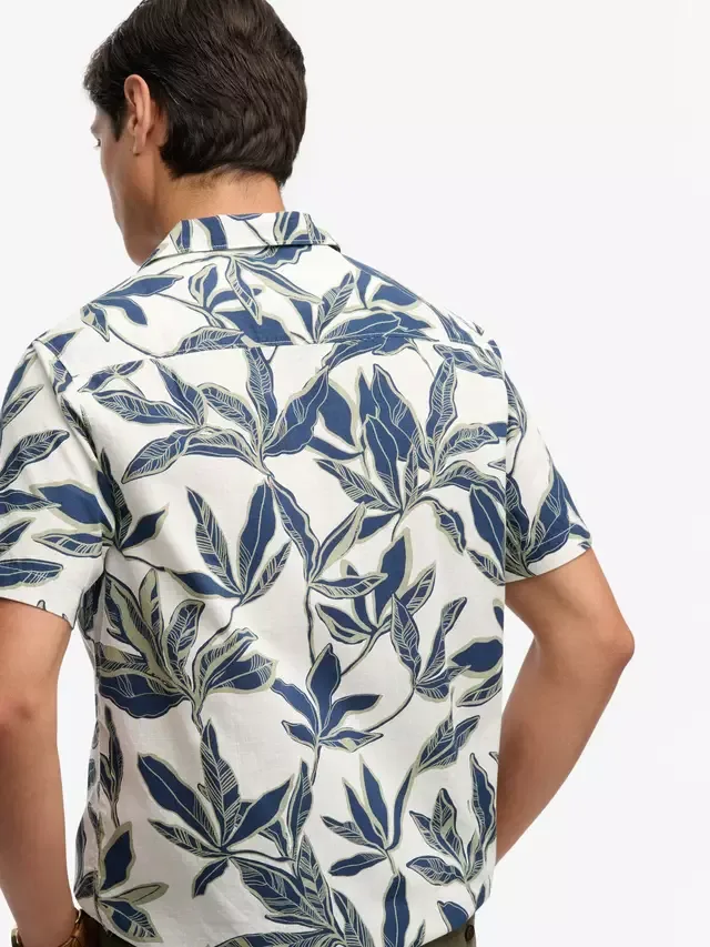Рубашка с коротким рукавом Cabana Poolside, цвет экрю/мультицвет Superdry — фото 4