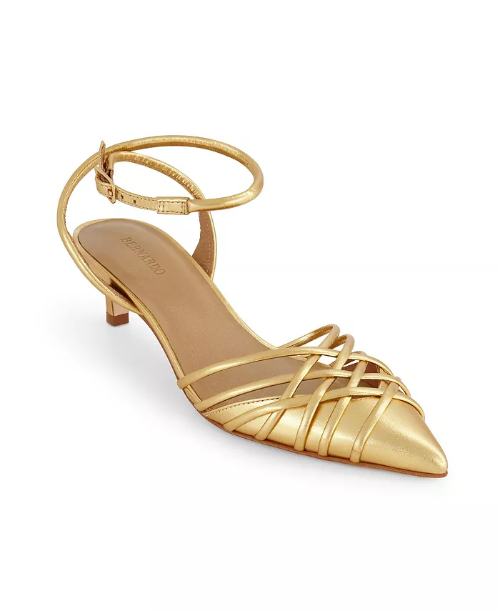 Бернардо Minu Туфли-лодочки на низком каблуке Bernardo Footwear, золотой — фото 2
