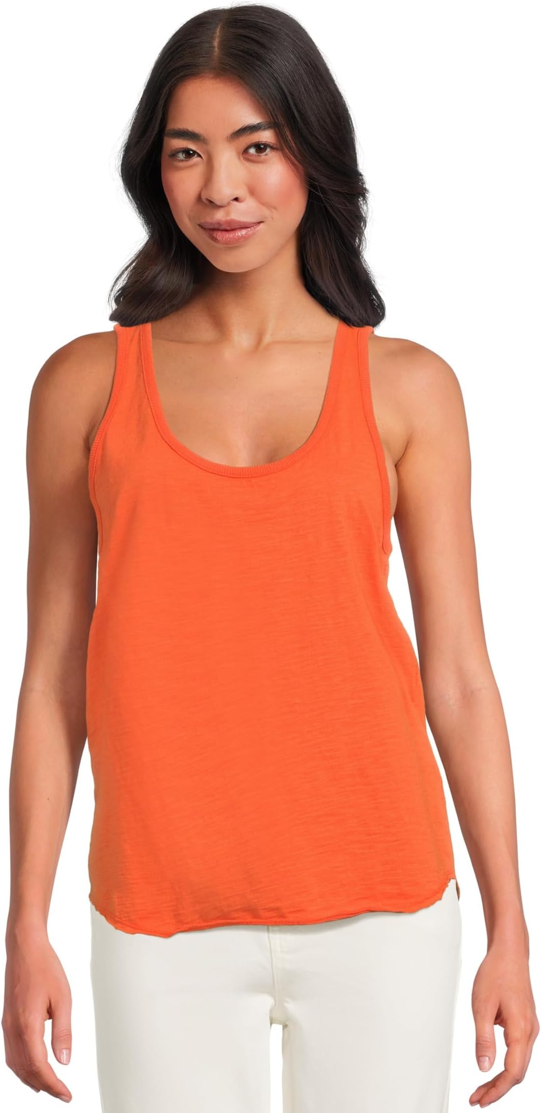 

Топ Mod-o-doc Curve Hem Scoop Neck Tank, цвет Orange Clay