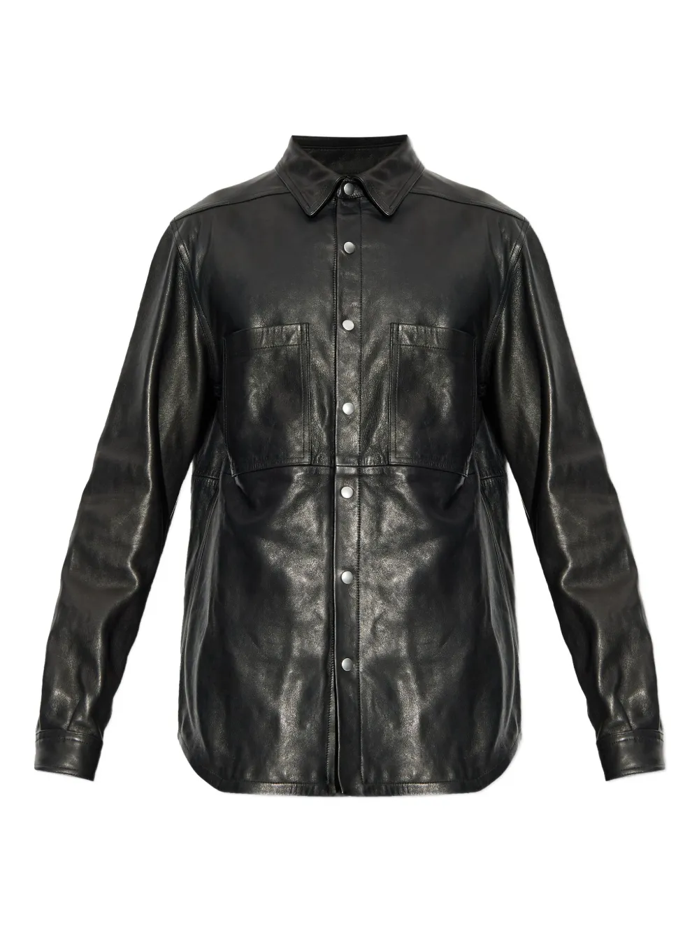 

Рубашка с застежкой на пуговицы и карманом-клапаном Rick Owens, черный