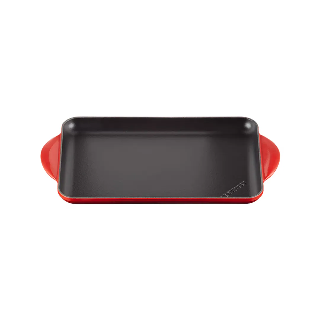 

Гладкий прямоугольный чугунный противень Le Creuset, вишня