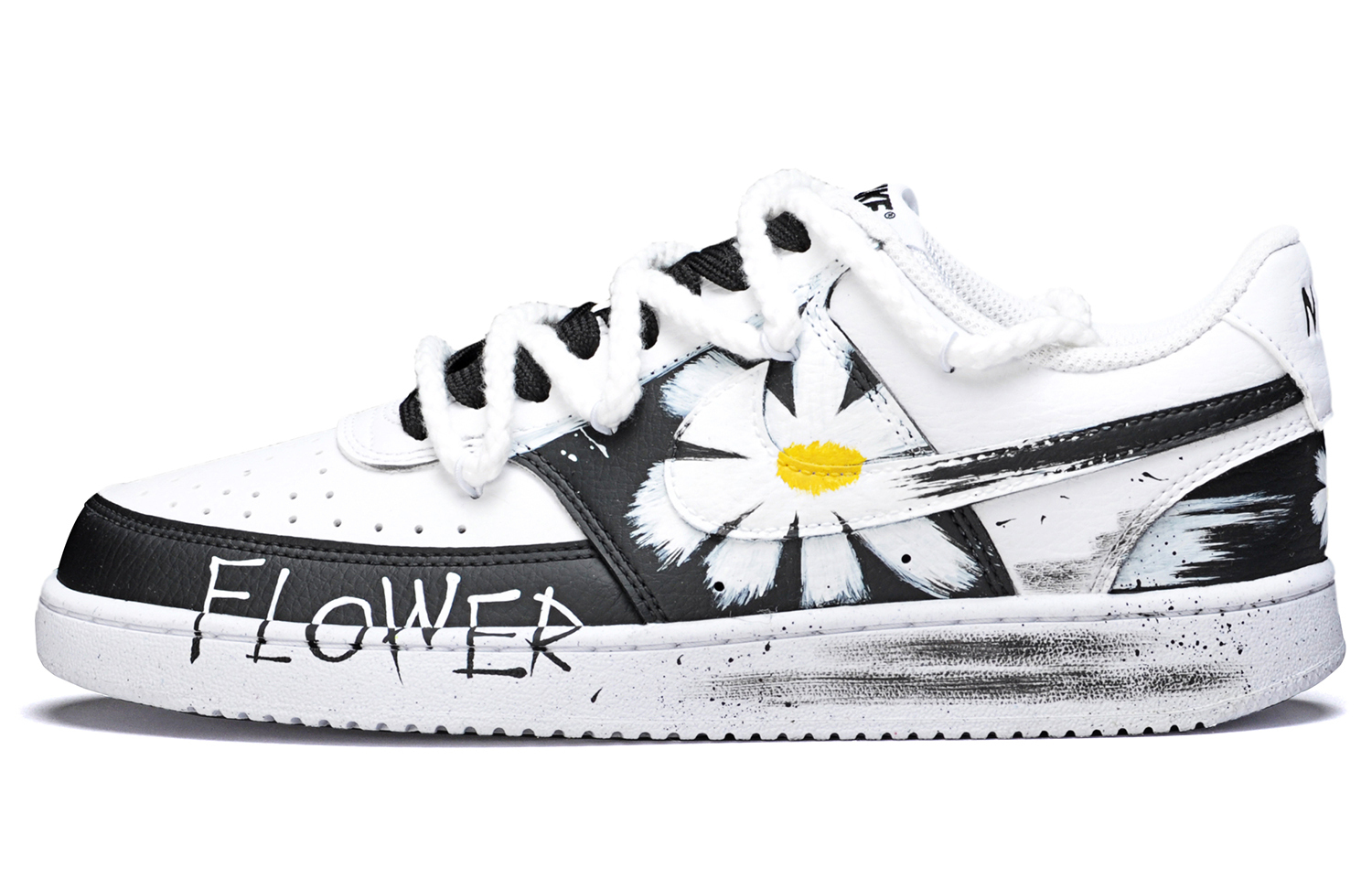 

Кроссовки для скейтбординга Court Vision 1 Low-Top мужские черно-белые Nike