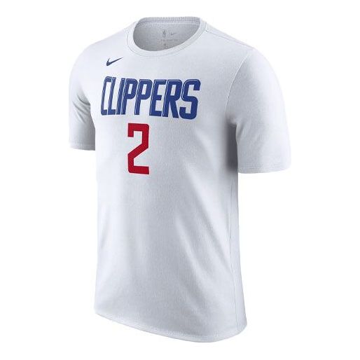 

Футболка Men's Nike NBA Basketball Sports Printing Short Sleeve Los Angeles Clippers Leonard No. 2 White T-Shirt, мультиколор