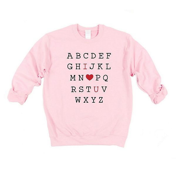 

Свитшот Alphabet i love you Simply Sage Market, Light Pink