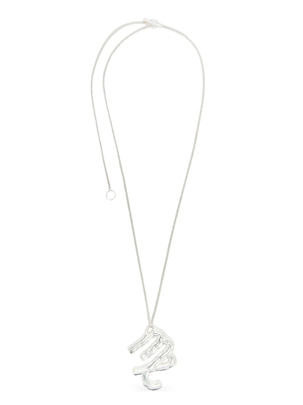 

Серебряное колье с подвеской JIL SANDER, серебяный