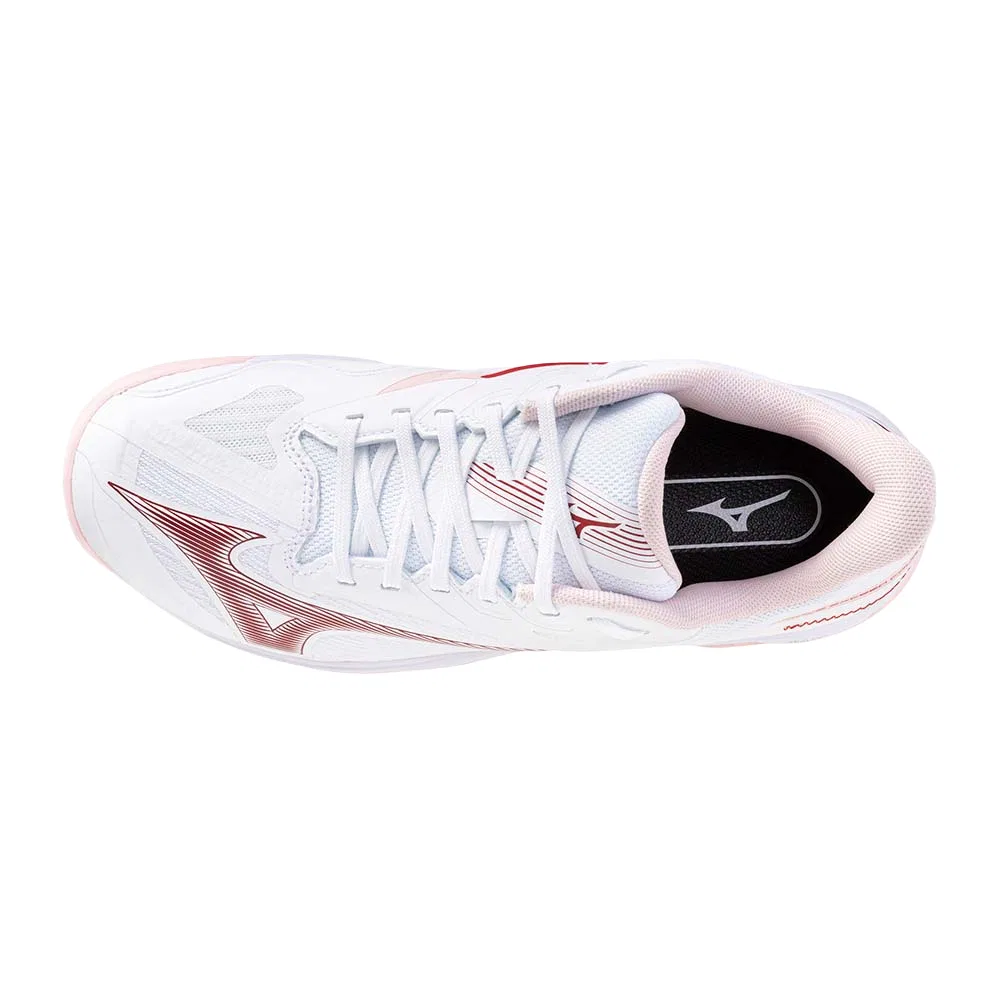 Кроссовки теннисные WAVE EXCEED COURT Mizuno Бело-розовые — фото 4