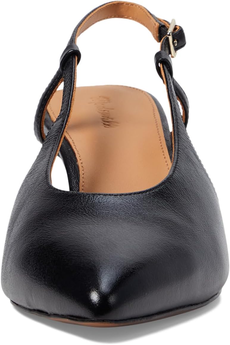 Туфли Madewell The Debbie Slingback Pump In Leather, цвет True Black — фото 2
