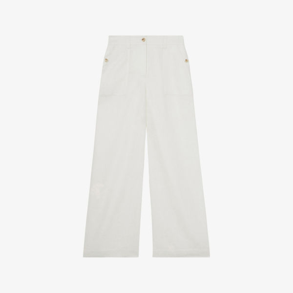 

Брюки льняные Reiss Ashby, белый