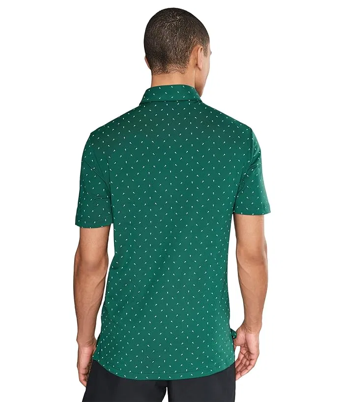 Поло Adidas Golf Ultimate365+ Micro Print, Collegiate Green/White — фото 4