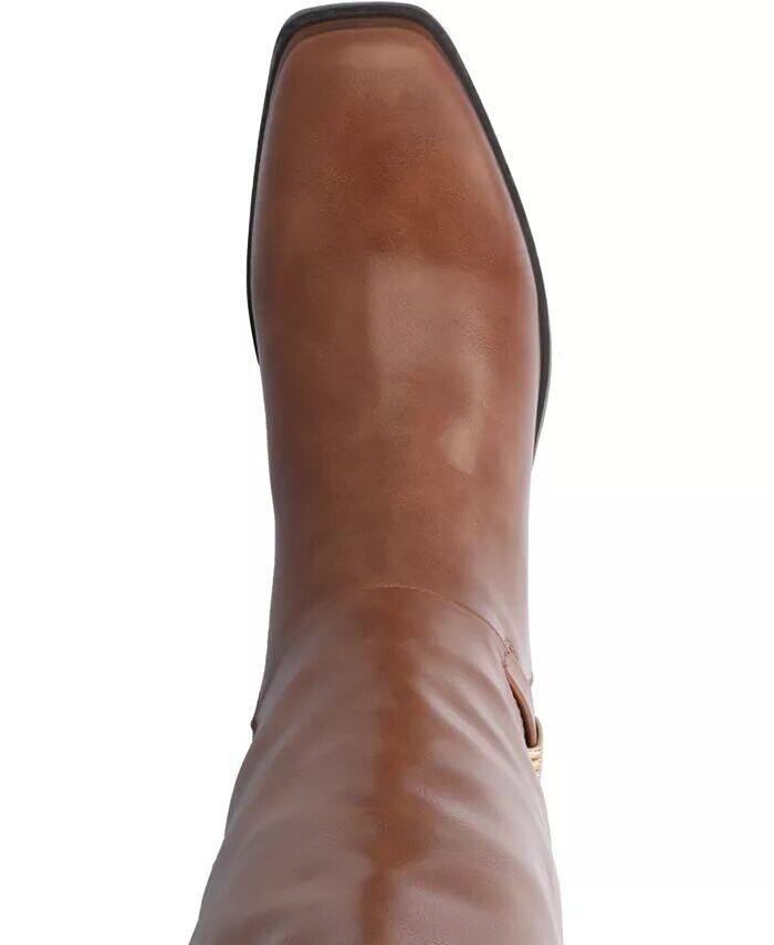 Женские сапоги Londyn Wide Width до колена для верховой езды Journee Collection, коричневый — фото 4