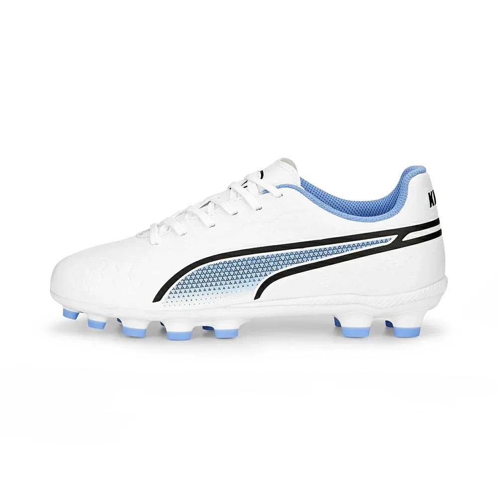 Детские футбольные бутсы Puma King Match, белый/синий, размер 22.0cm - 34.5 RU — фото 2