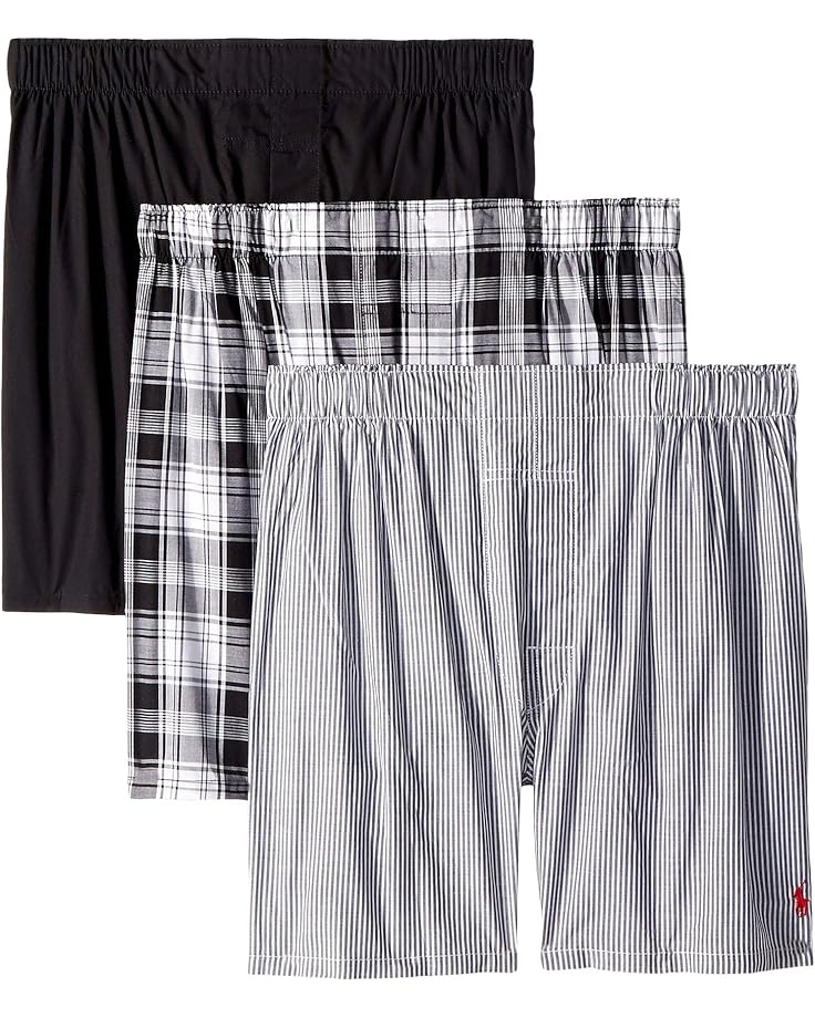 

Боксеры Polo Ralph Lauren Classic Fit 3 Packaged Woven Boxers, цвет Bengal Stripe/Stockton Plaid/Polo Black