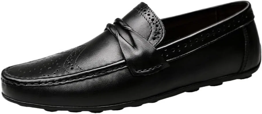 Лоферы кожаные с крылышками мужские, Black DHFIRUFSHLO