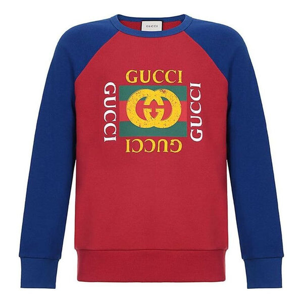 

Свитер gg cotton jersey sweatshirt 'red blue' Gucci, красный