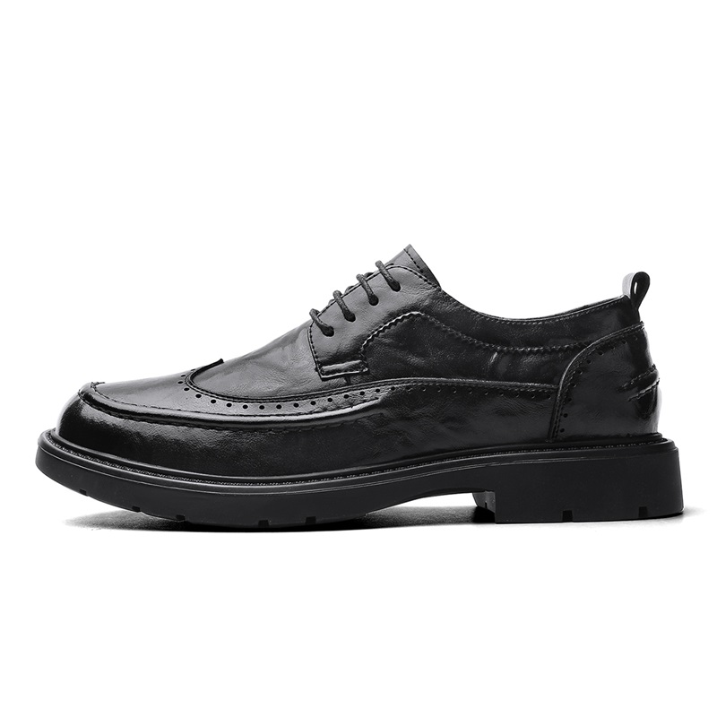 

Мужская повседневная обувь с низким верхом KANGLONG, Black[Leather Shoe Size: Size 40 In This Model = Athletic Shoes 41]