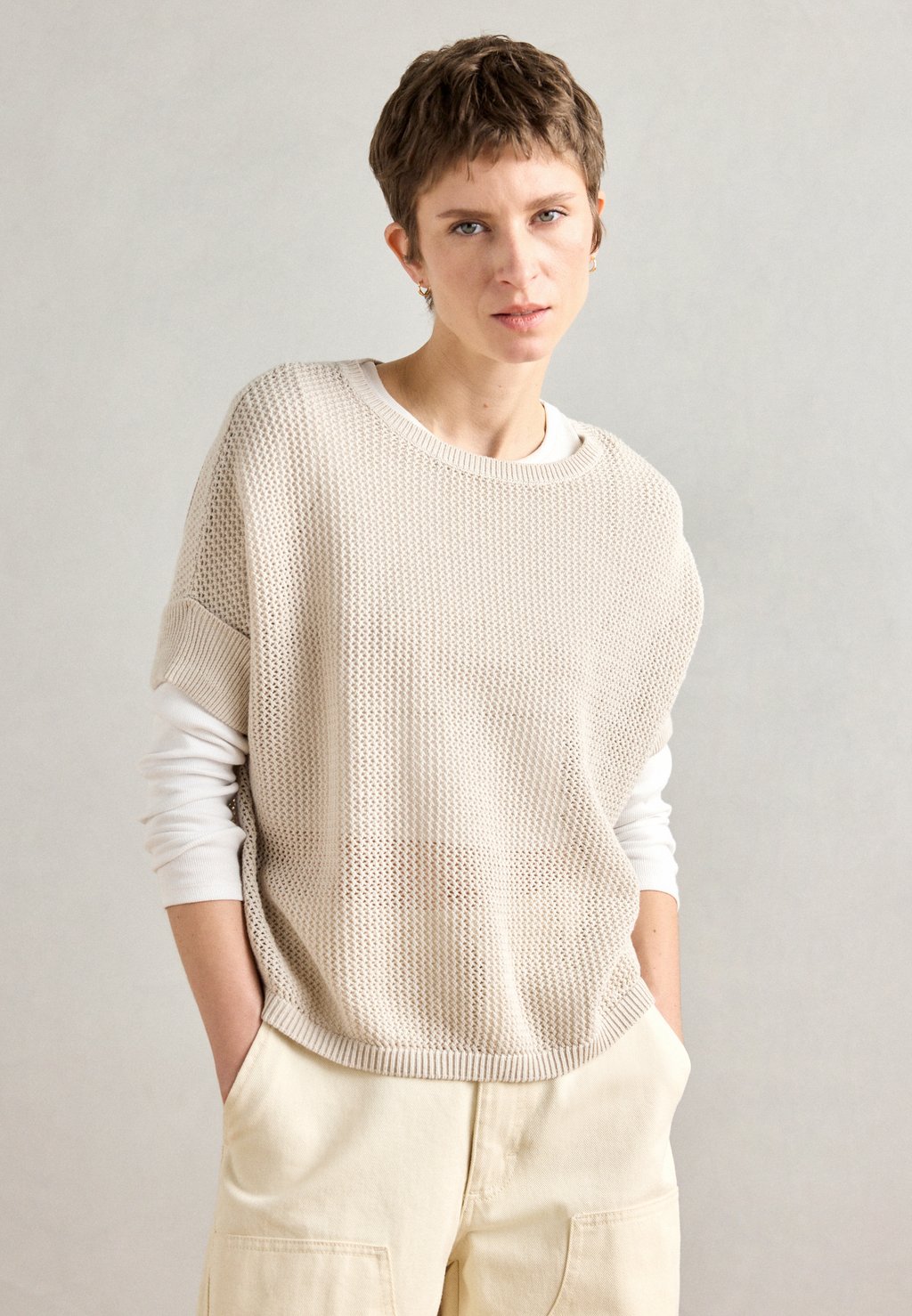 

Футболка с принтом SHORTSLEEVE ROUND NECK Marc O'Polo, песочный