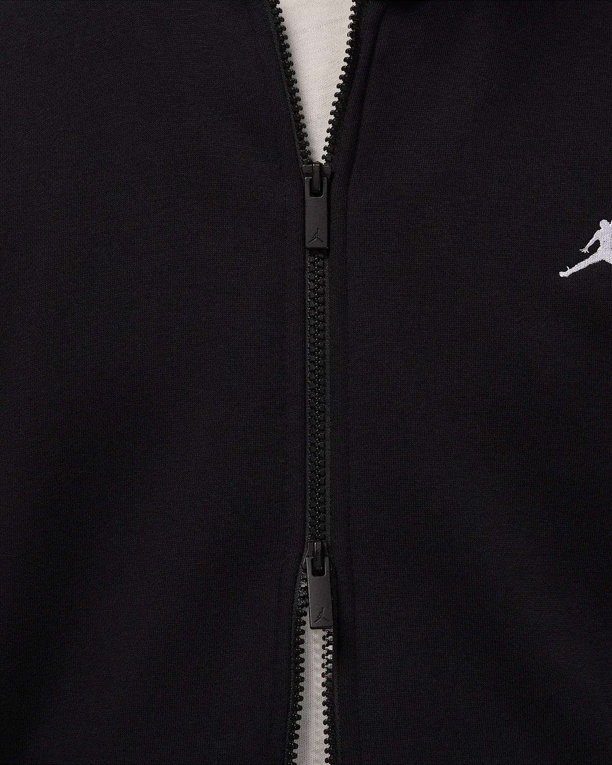 Мужская худи на молнии Jordan Brooklyn Fleece, Black/White — фото 4