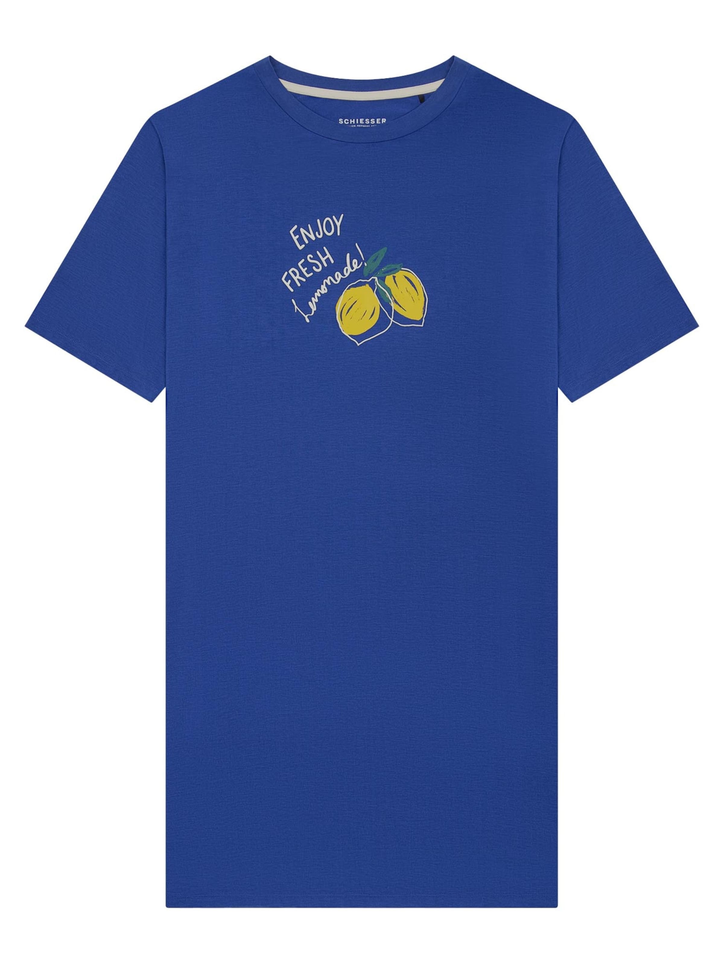 

SCHIESSER Пижамная рубашка 'Casual Fashion' в синем цвете