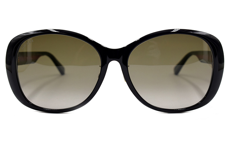 Солнцезащитные очки Round Frame GUCCI, черный — фото 4