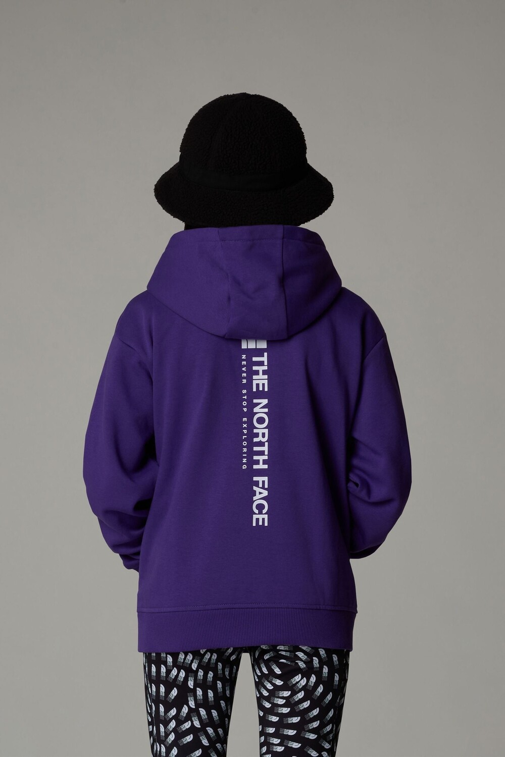 

Толстовка с капюшоном для девочек с вертикальными линиями The North Face, фиолетовый