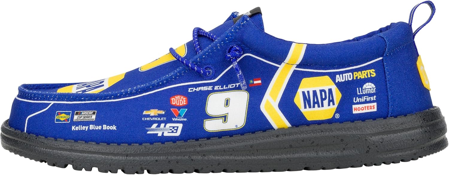 

HEYDUDE X NASCAR, мужские слипоны, комфортные и легкие, синий