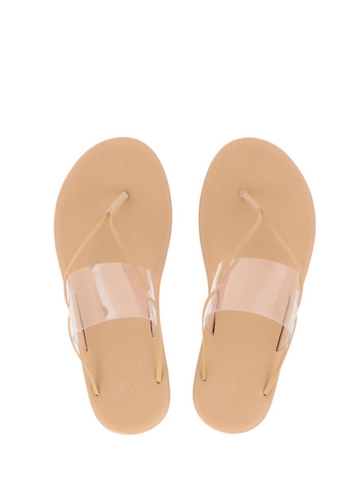 Сандалии Elisavet Flat, прозрачные, платиновые Ancient Greek Sandals, цвет clear,platinum