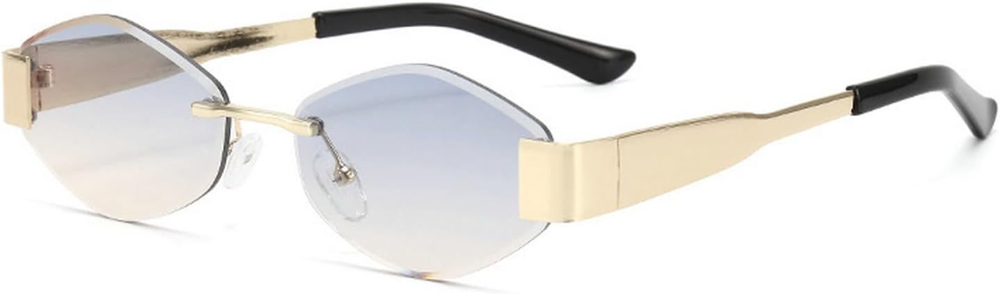 

Laureles Безрамочные многоугольные солнцезащитные очки с градиентом для женщин, винтажные безрамочные металлические солнцезащитные очки для мужчин, панк-очки для женщин, C5