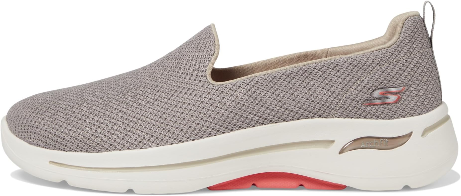 Кроссовки SKECHERS Performance Go Walk Arch Fit, цвет Taupe/Coral — фото 4