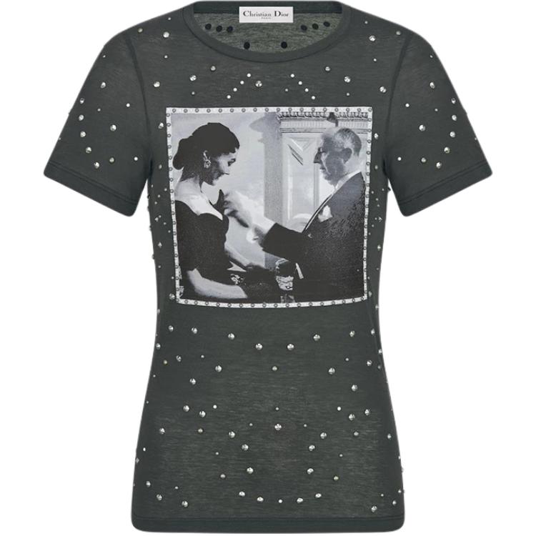 

DIOR Футболка SS25 женская Black, Черный, DIOR Футболка SS25 женская Black