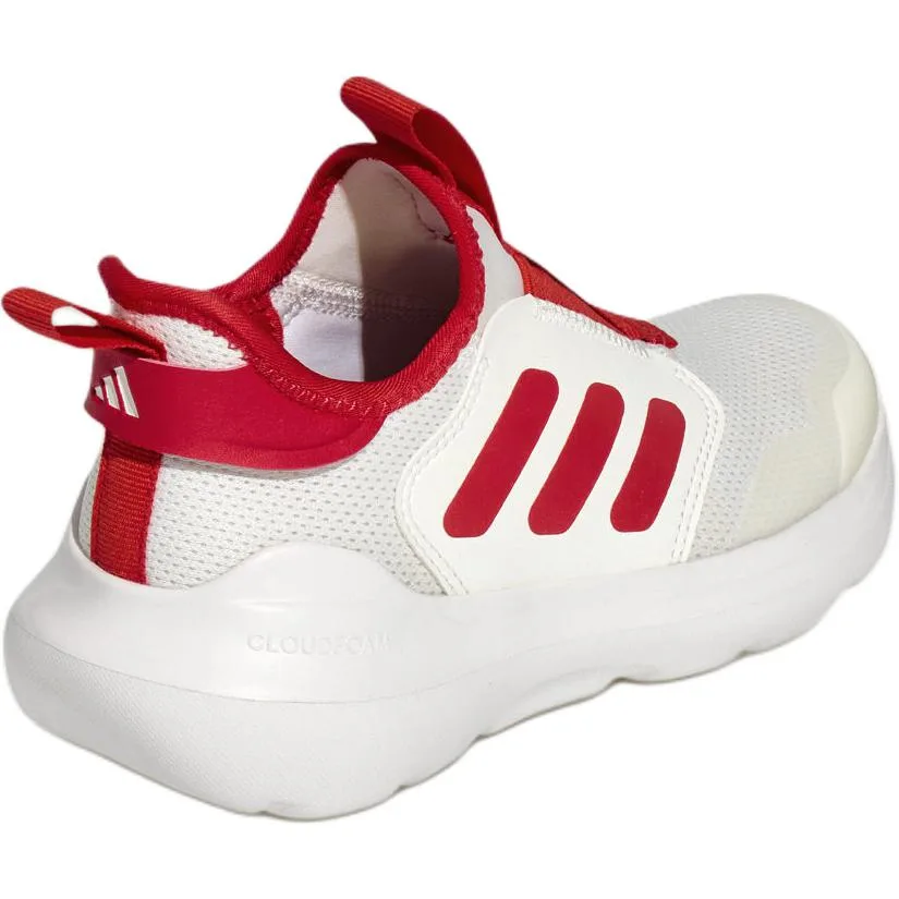 Adidas TENSAUR низкие детские повседневные кроссовки бело-красные для детей 3-7 лет — фото 4